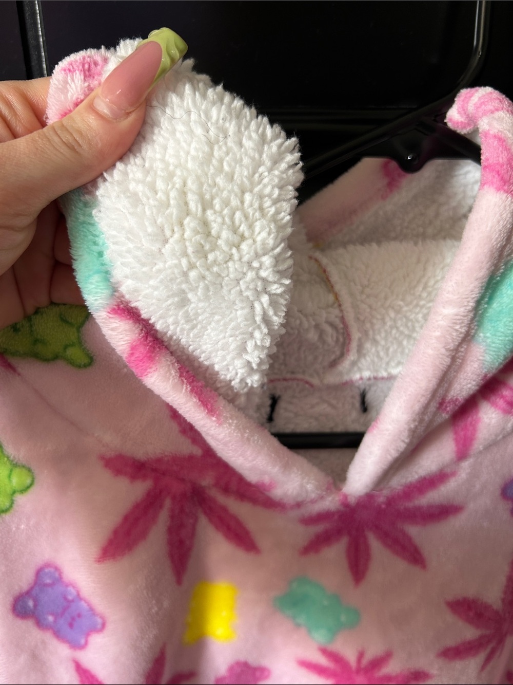 Plush Hooded Pullover Robe - Picture 4 of 5